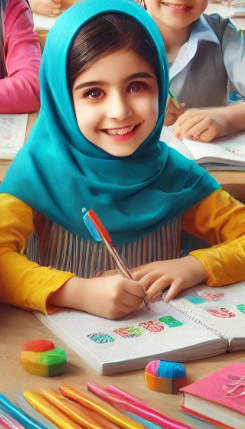 تاثیر لوازم تحریر بر دانش آموزان 4 ام نود